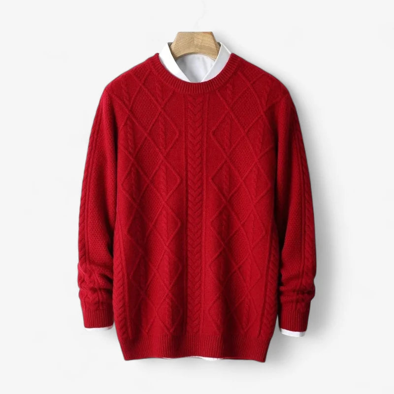 Cable-Knit Cashmere Sweater Real Old Money