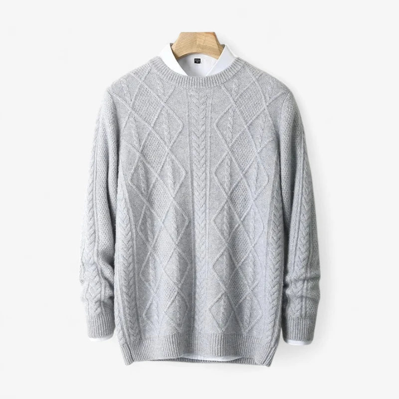 Cable-Knit Cashmere Sweater Real Old Money
