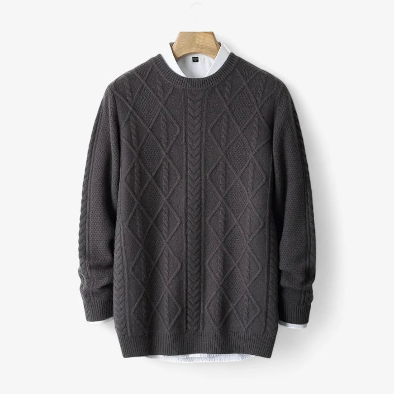 Cable-Knit Cashmere Sweater Real Old Money