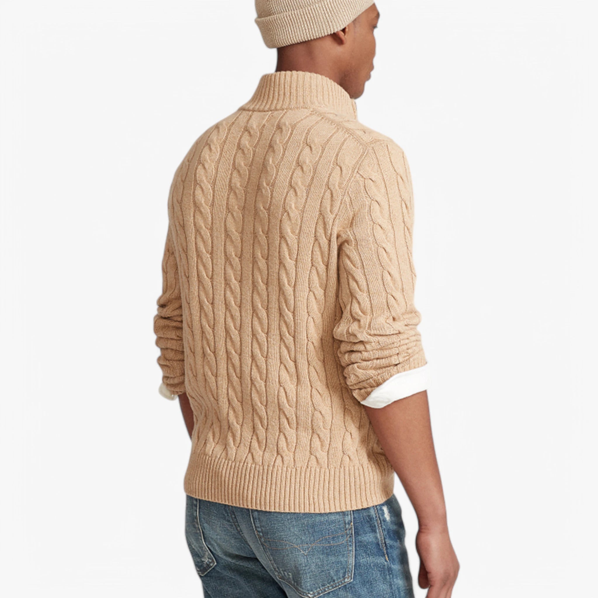 Cable Knit Half-Zip Sweater ROM