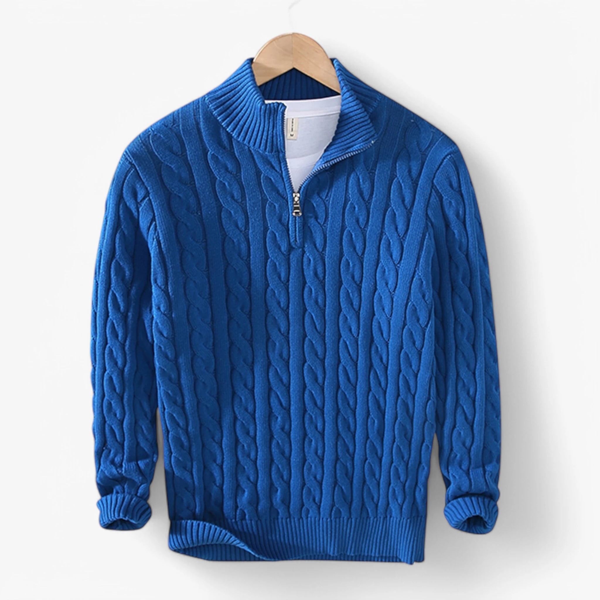 Cable Knit Half-Zip Sweater ROM
