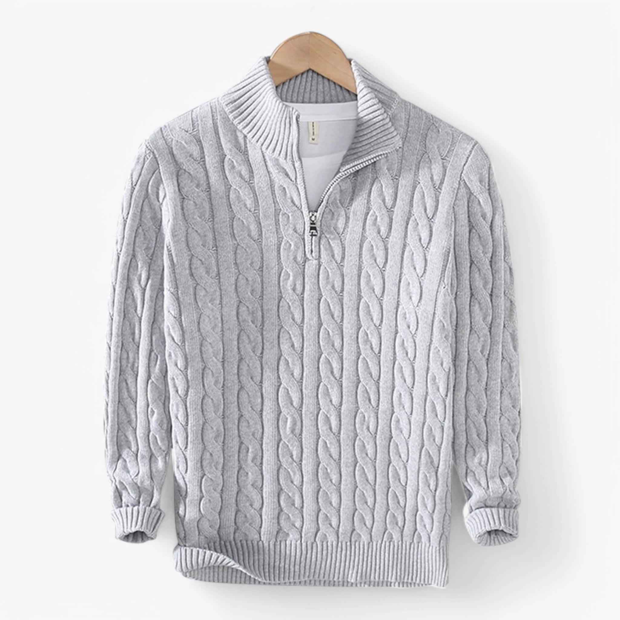 Cable Knit Half-Zip Sweater ROM