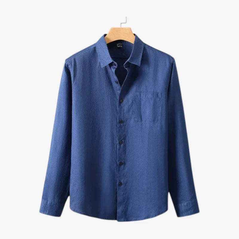 Casual Linen Long-Sleeve Shirt Real Old Money