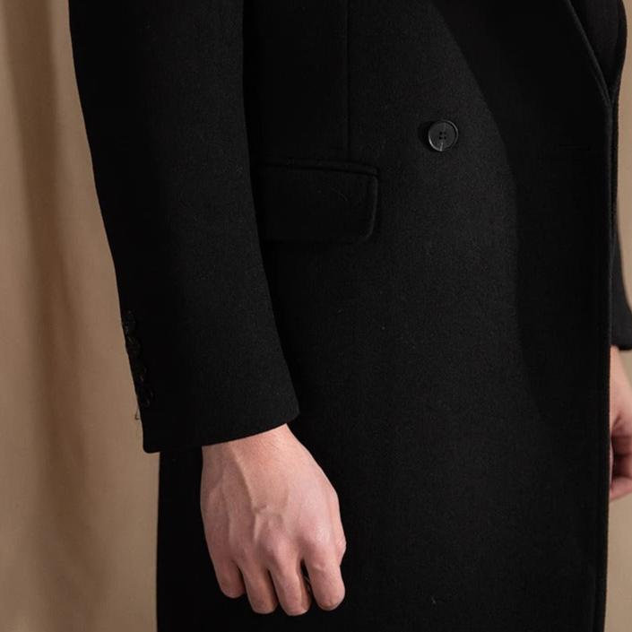 Classic Double-Breasted Wool Overcoat Real Old Money