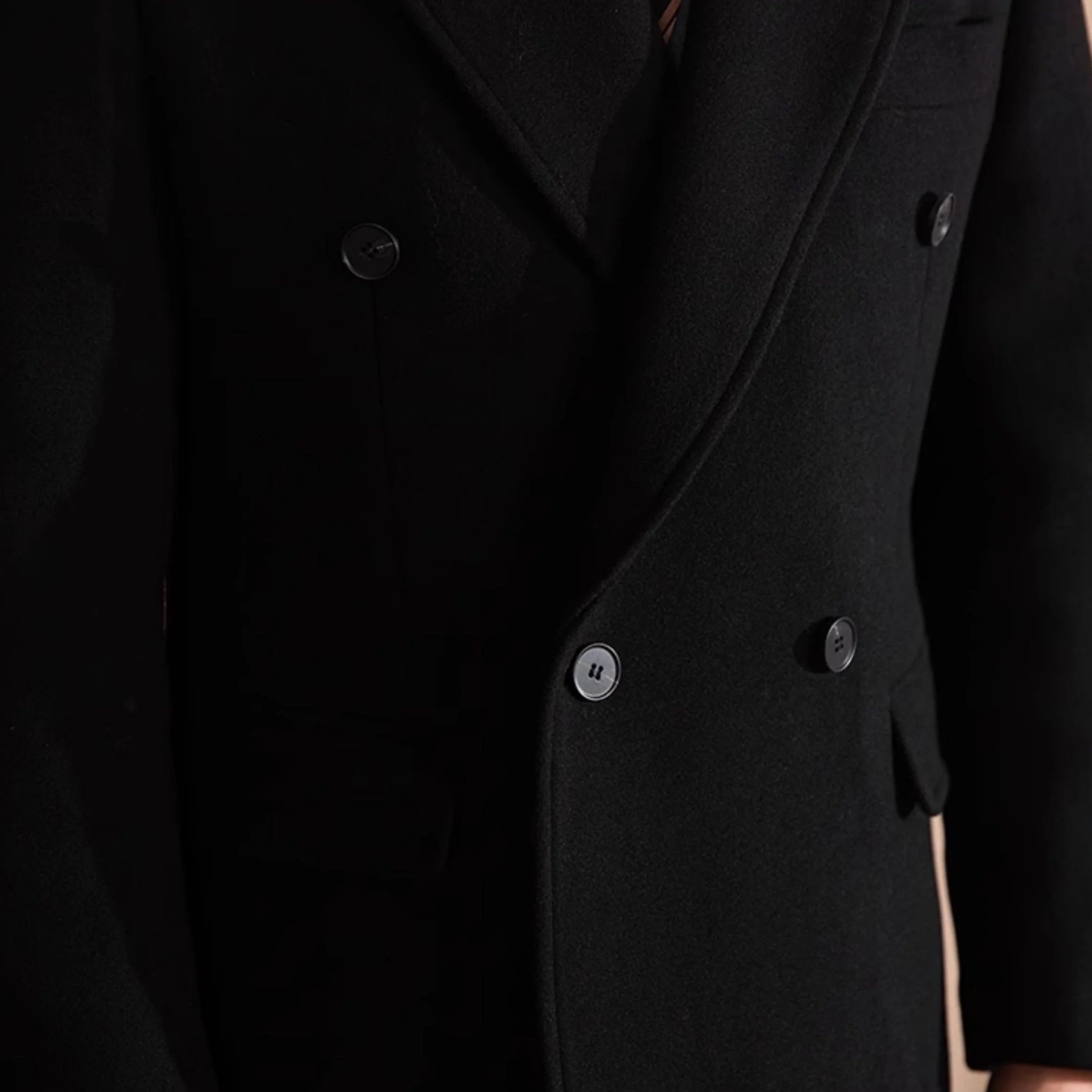 Classic Double-Breasted Wool Overcoat Real Old Money
