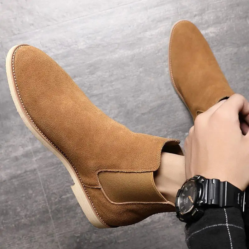 Classic Suede Slip-On Boots Real Old Money