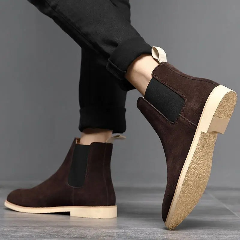 Classic Suede Slip-On Boots Real Old Money