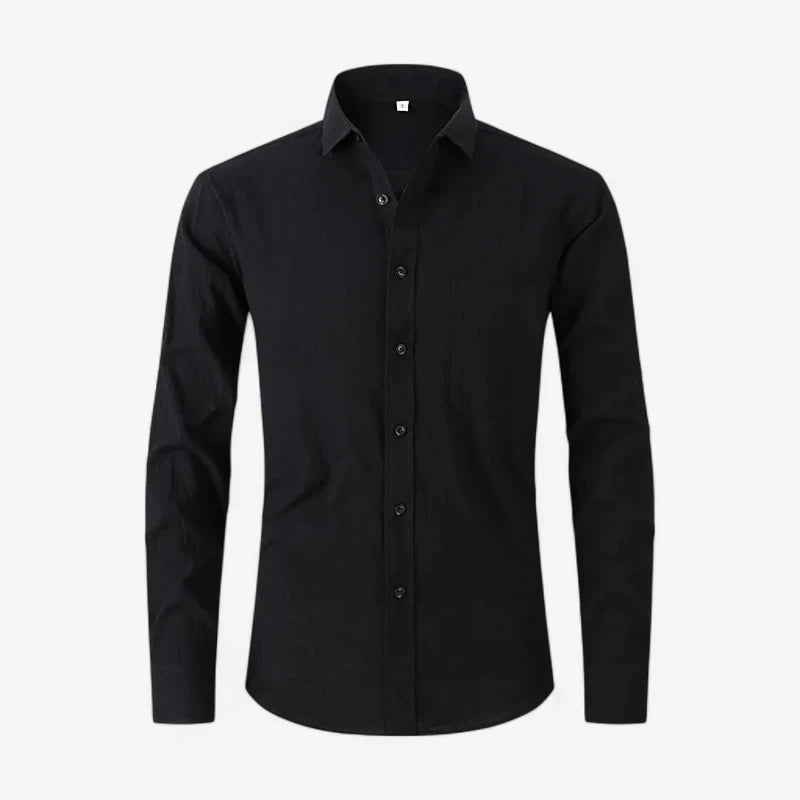 Cotton-Linen Blend Casual Shirt Real Old Money