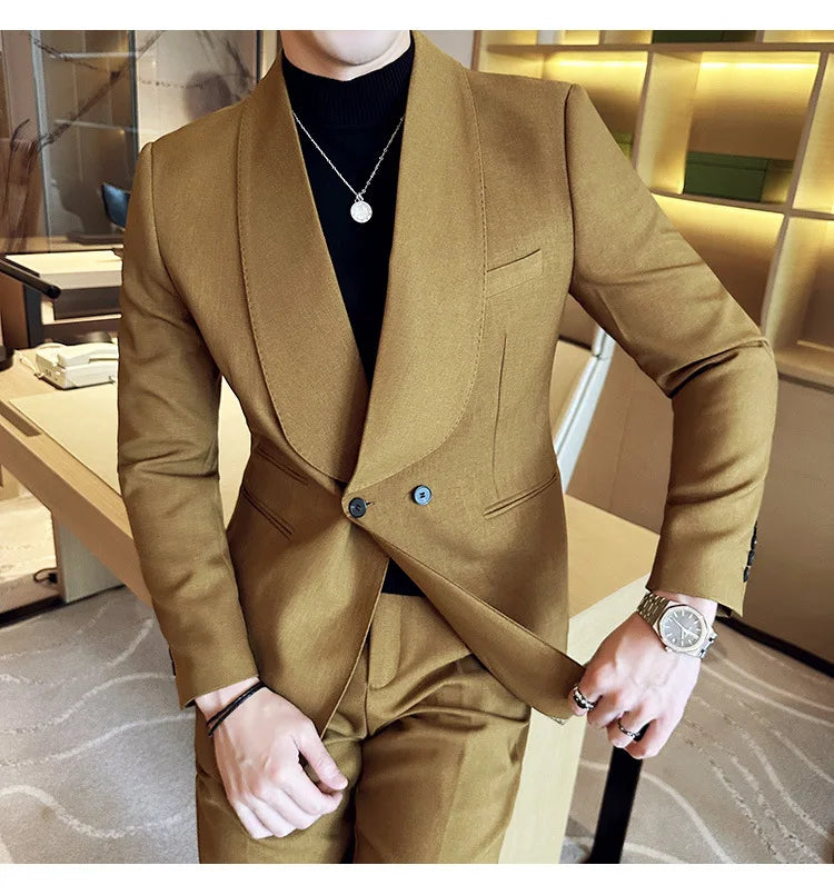 Double-Breasted Tuxedo Suit Real Old Money