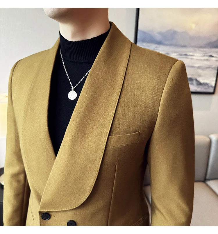 Double-Breasted Tuxedo Suit Real Old Money