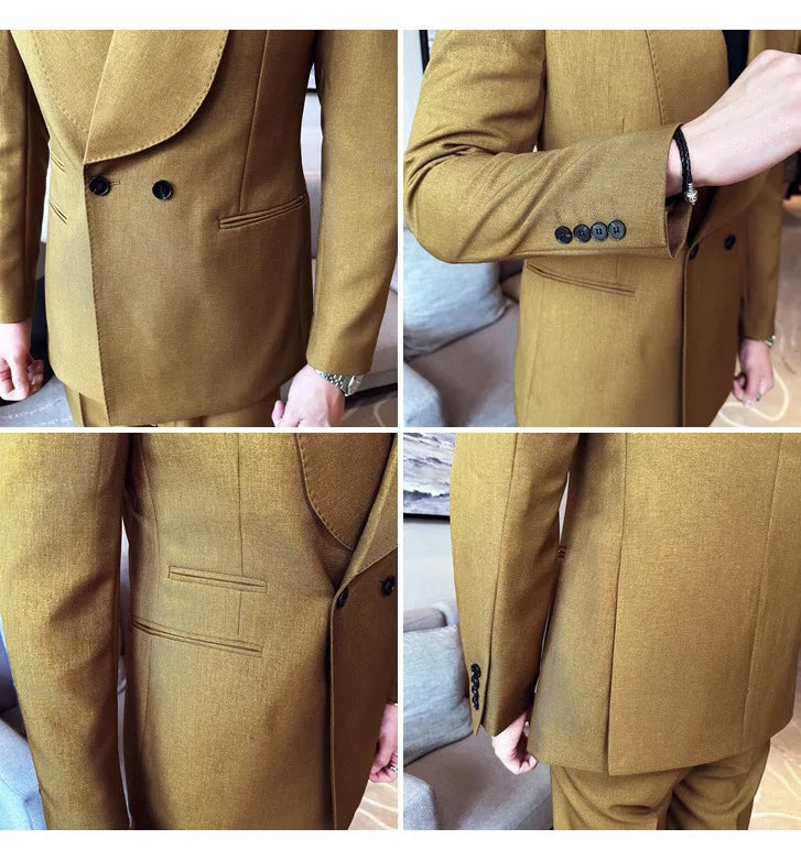 Double-Breasted Tuxedo Suit Real Old Money
