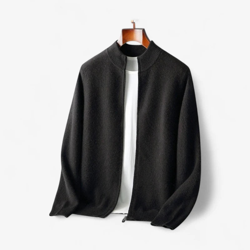Full-Zip Wool Knit Cardigan ROM
