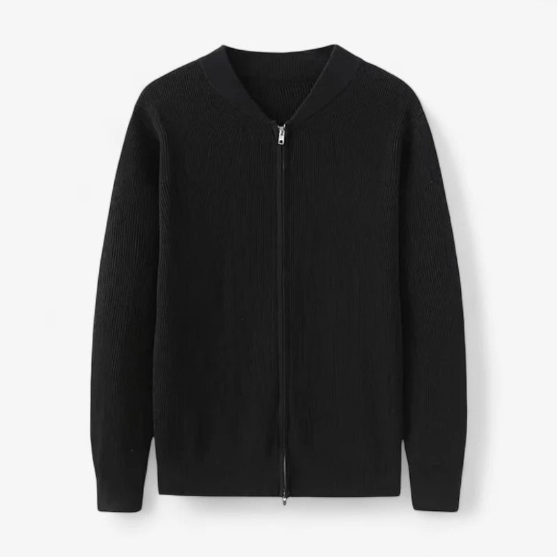 Heritage Knit Full-Zip Cardigan Real Old Money