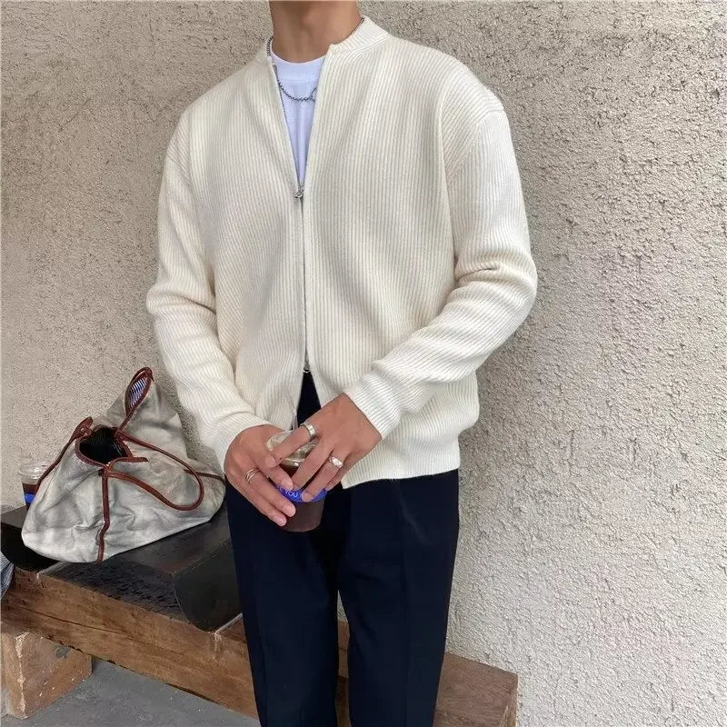 Heritage Knit Full-Zip Cardigan Real Old Money