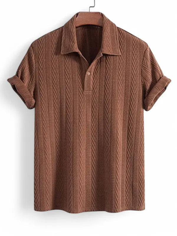 Jacquard Textured T-shirt Real Old Money
