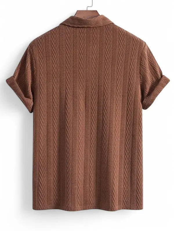 Jacquard Textured T-shirt Real Old Money
