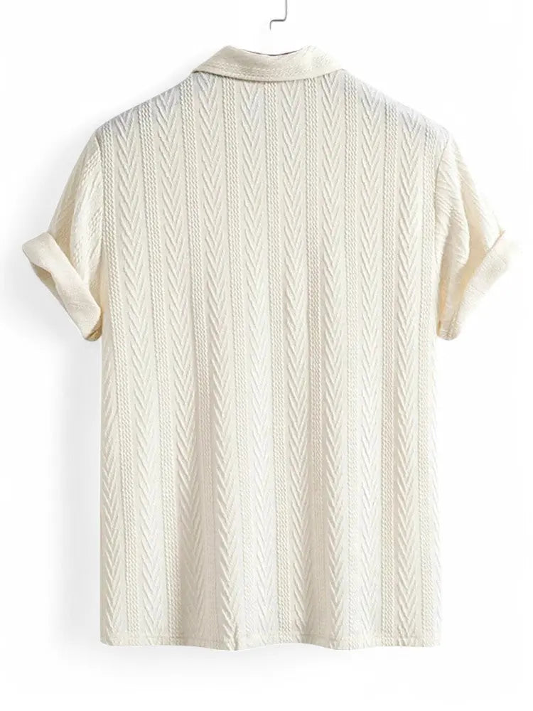 Jacquard Textured T-shirt Real Old Money