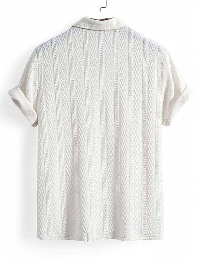 Jacquard Textured T-shirt - Real Old Money