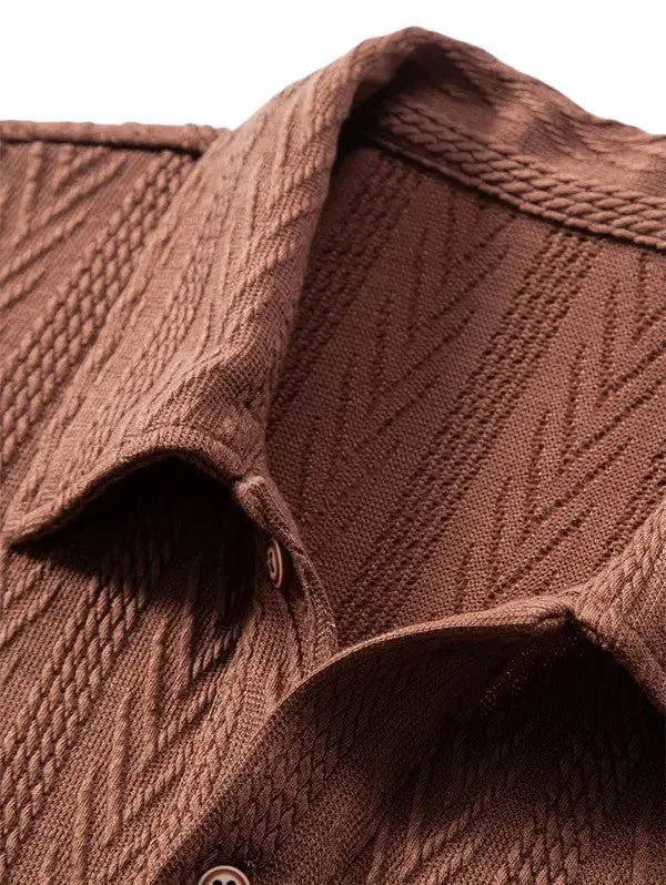 Jacquard Textured T-shirt Real Old Money