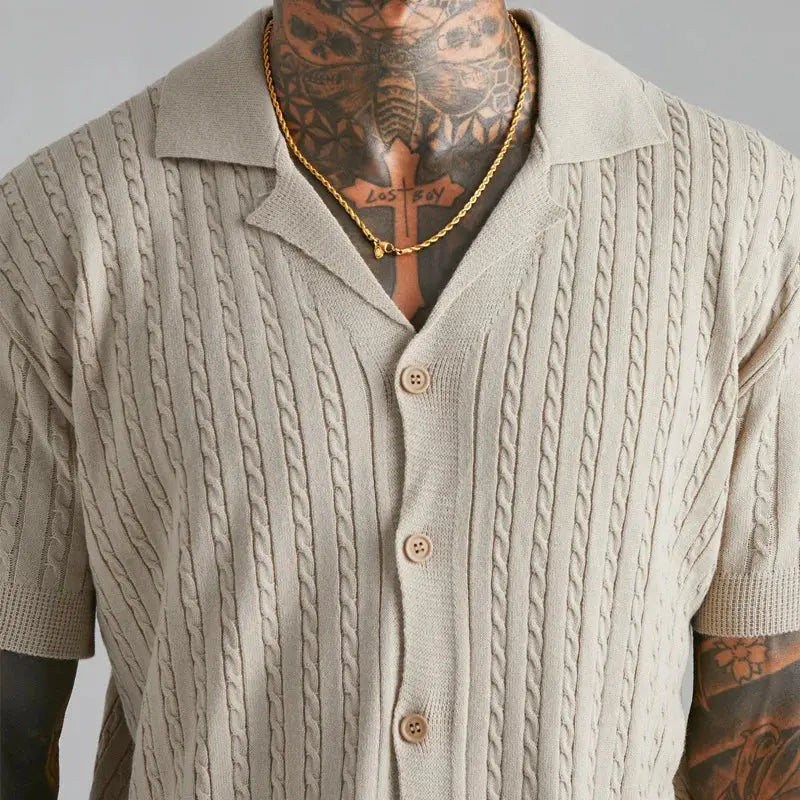 Lapel Cardigan Tops