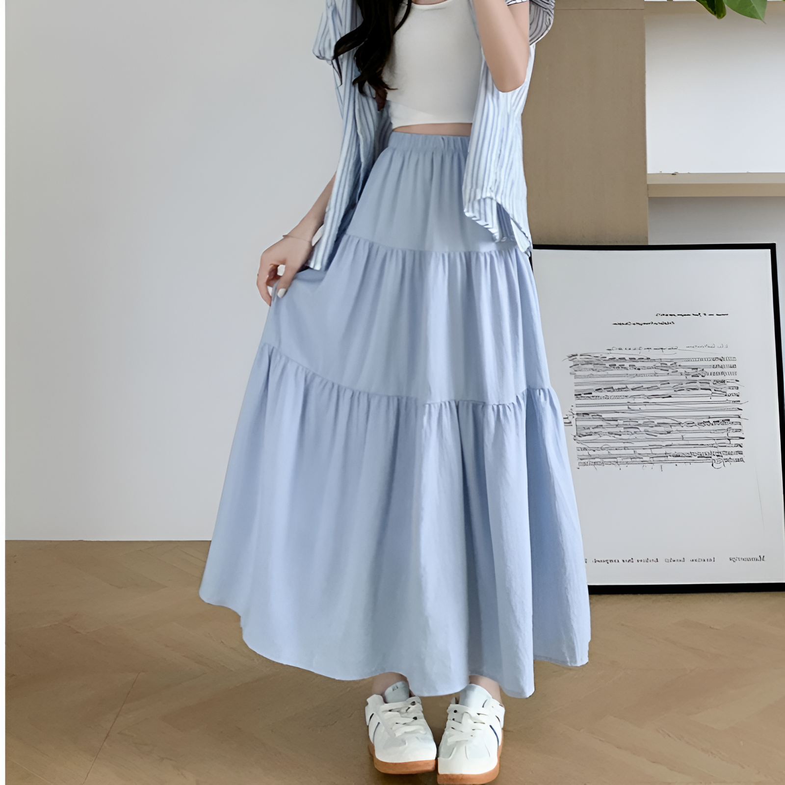 Line Mid-Calf Skirt oldmoney