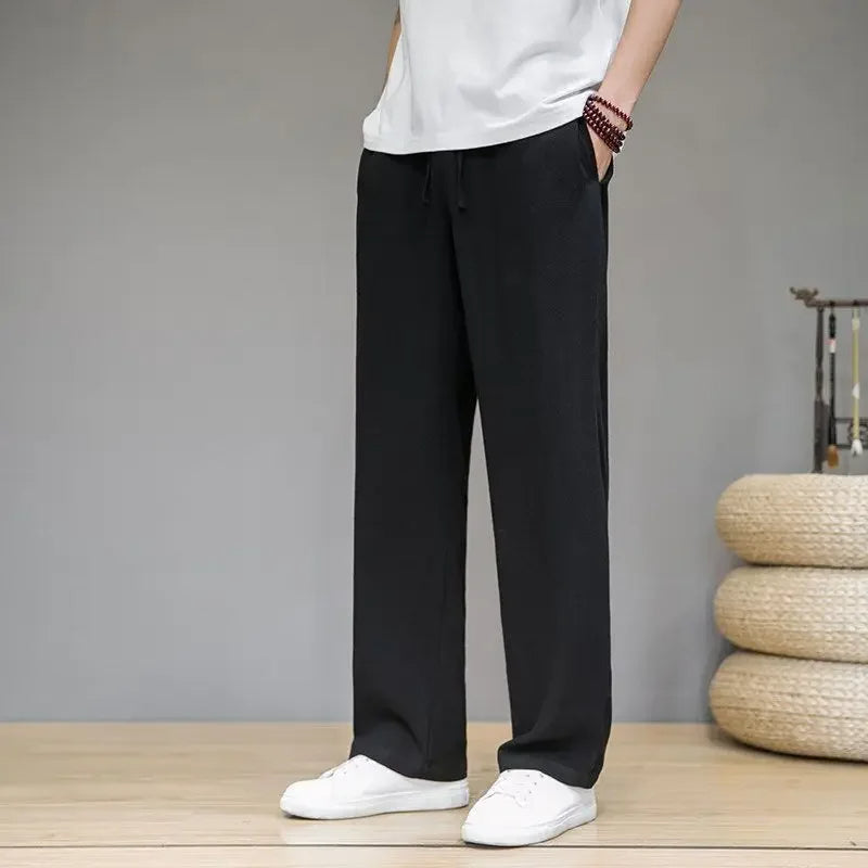 Loose Fit Drawstring Pants Real Old Money