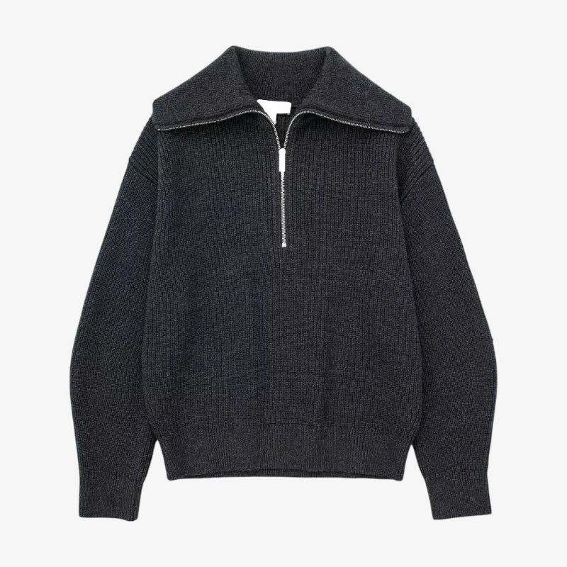 Mariner Zip-Collar Knit Pullover Real Old Money