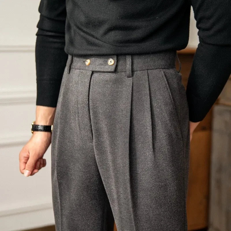Men's Wool Trousers Old Money