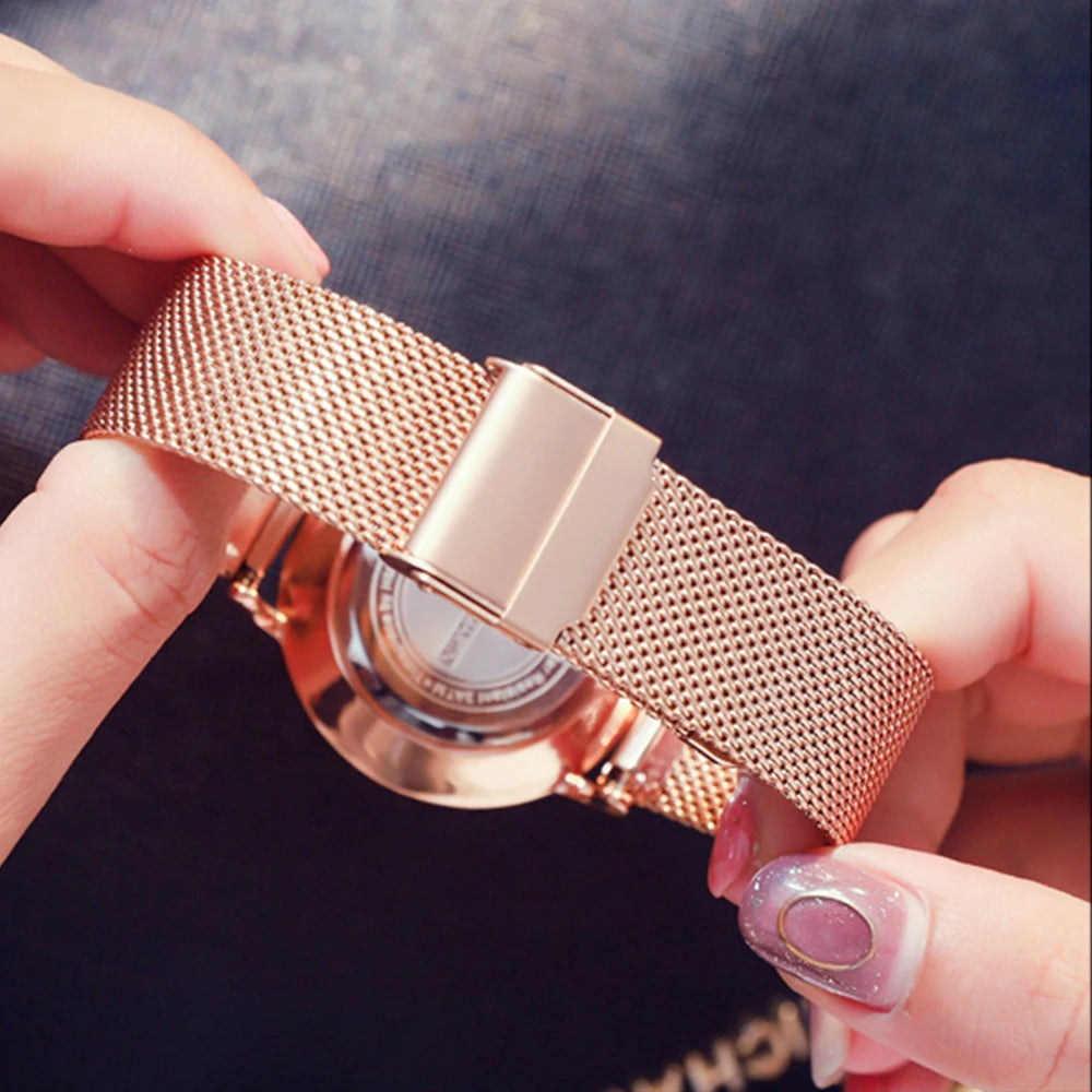 Noir Curve Slim Leather Watch Real Old Money