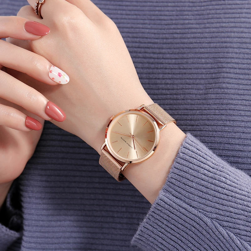 Noir Curve Slim Leather Watch Real Old Money
