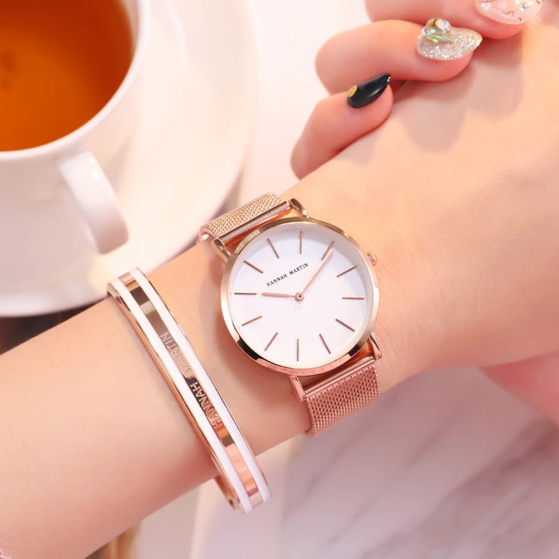 Noir Curve Slim Leather Watch Real Old Money