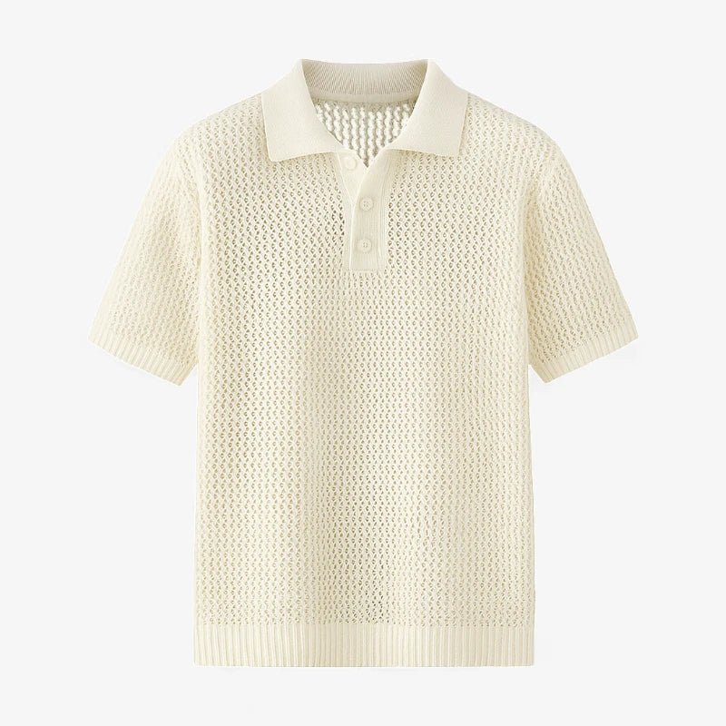 Old Money Mesh Knit Polo