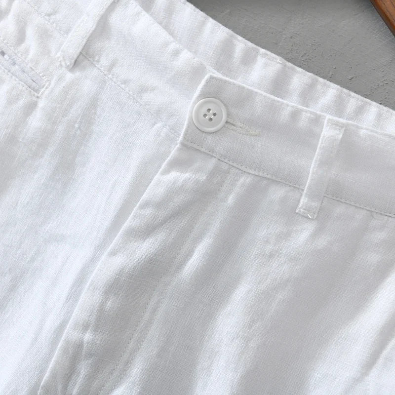 Old Money Pure Linen Shorts Real Old Money