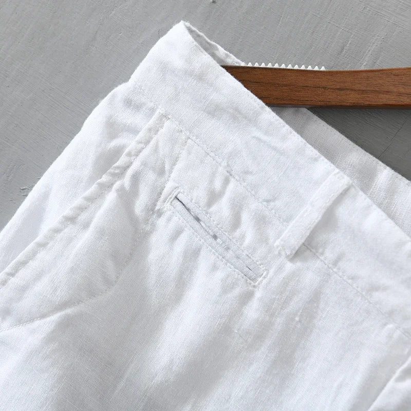 Old Money Pure Linen Shorts Real Old Money