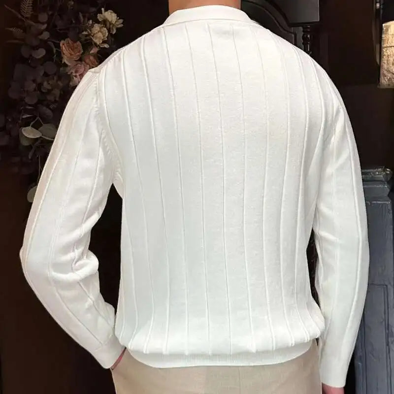 Old Money Ribbed Knit Sweater Shirt Real Old Money