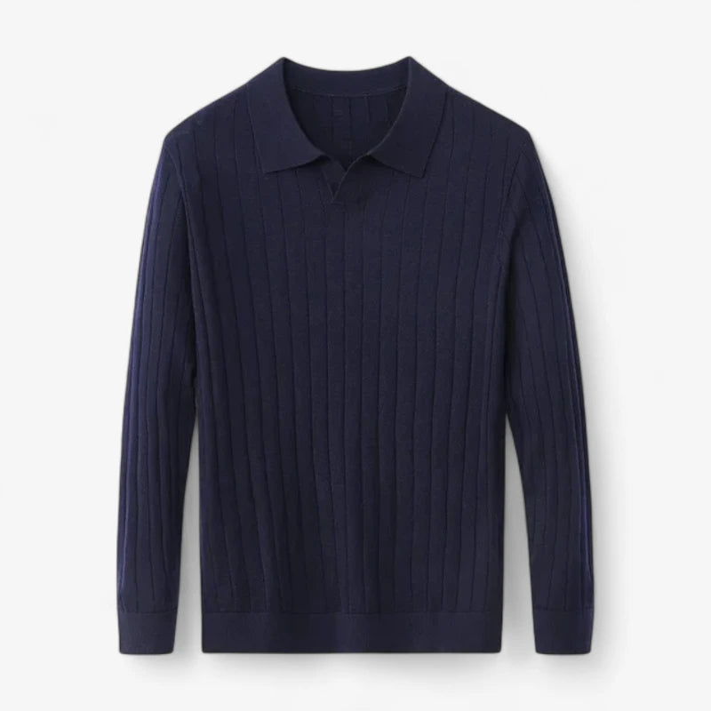 Old Money Ribbed Knit Sweater Shirt Real Old Money