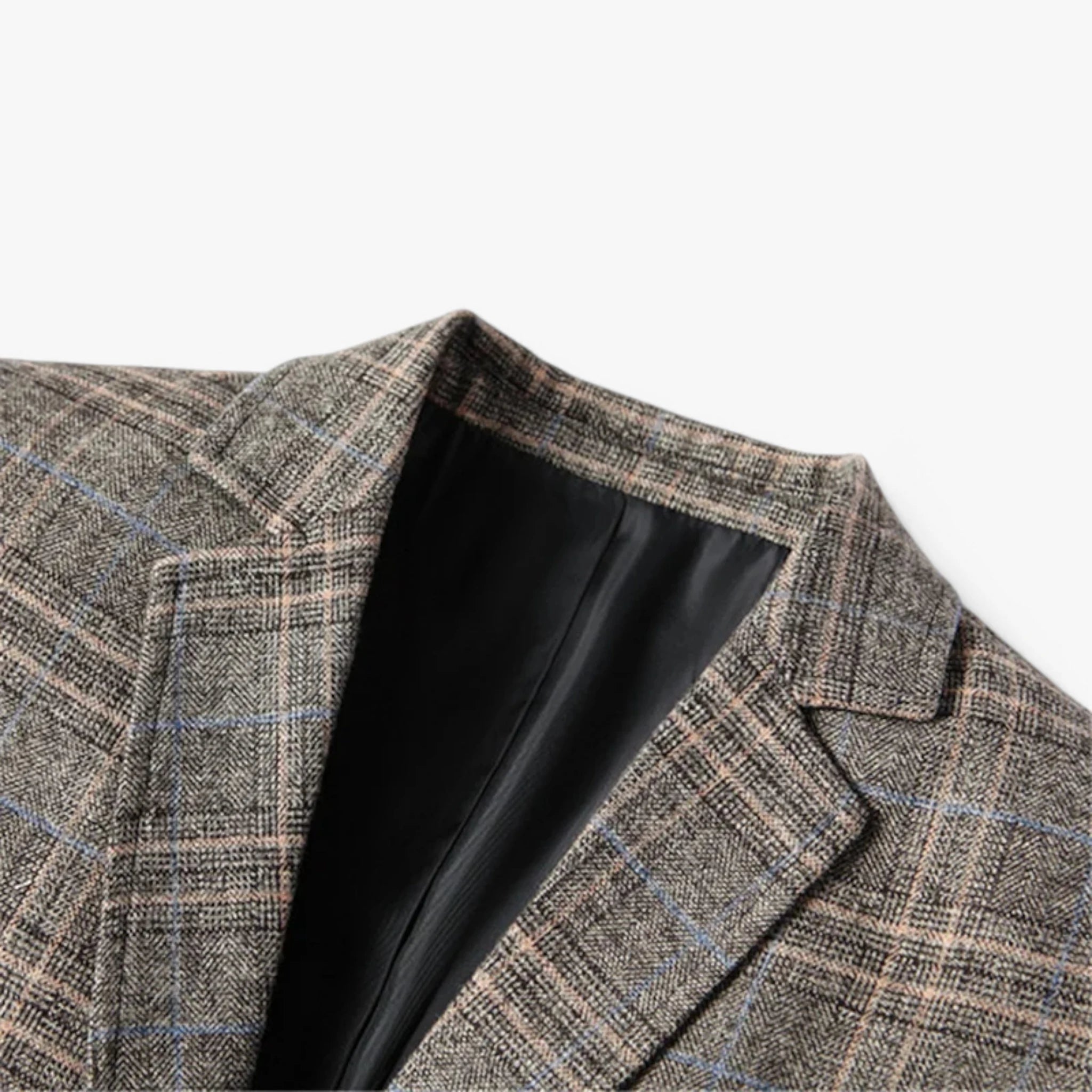 Plaid Smart Casual Blazer Real Old Money