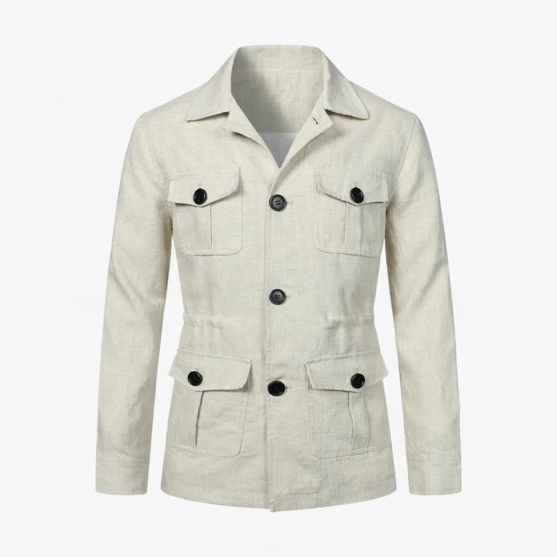 Sahara Linen Utility Jacket Real Old Money