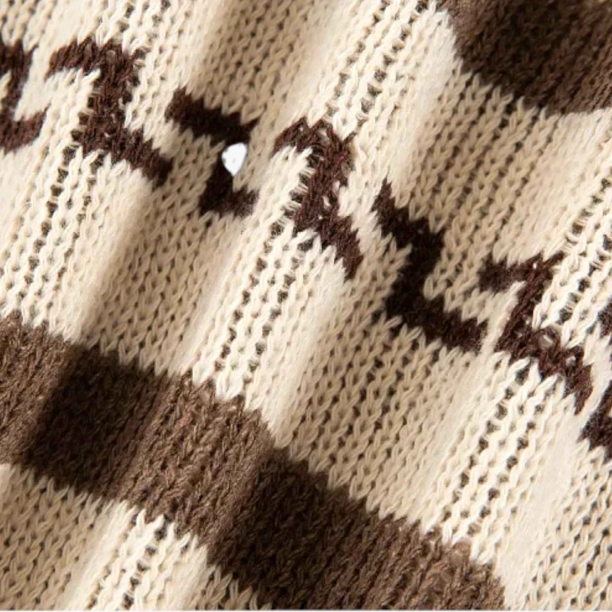 Vintage Geometric Knit Cardigan ROM