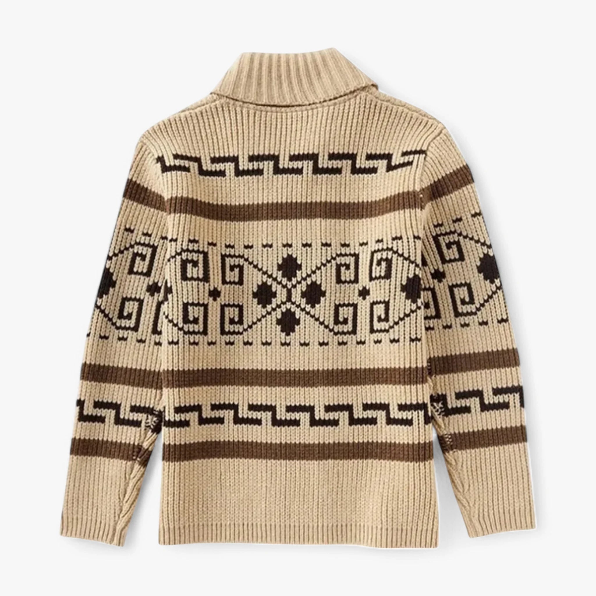 Vintage Geometric Knit Cardigan ROM