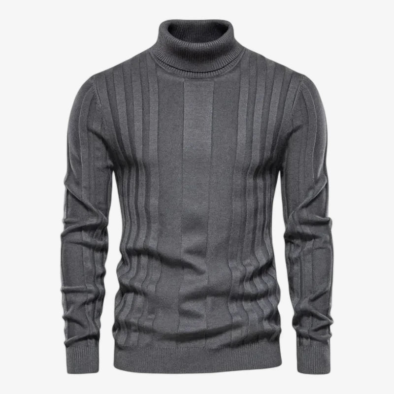 Casual Turtleneck Wool Sweater Slavons