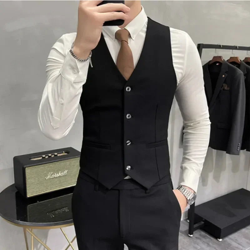 Charcoal 3-Piece Slim Fit Suit Real Old Money
