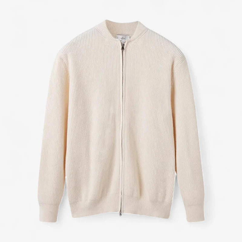 Heritage Knit Full-Zip Cardigan Real Old Money