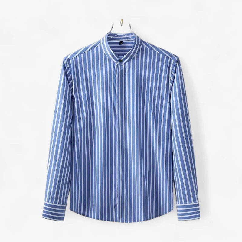 Linen Blue Dress Shirt Real Old Money