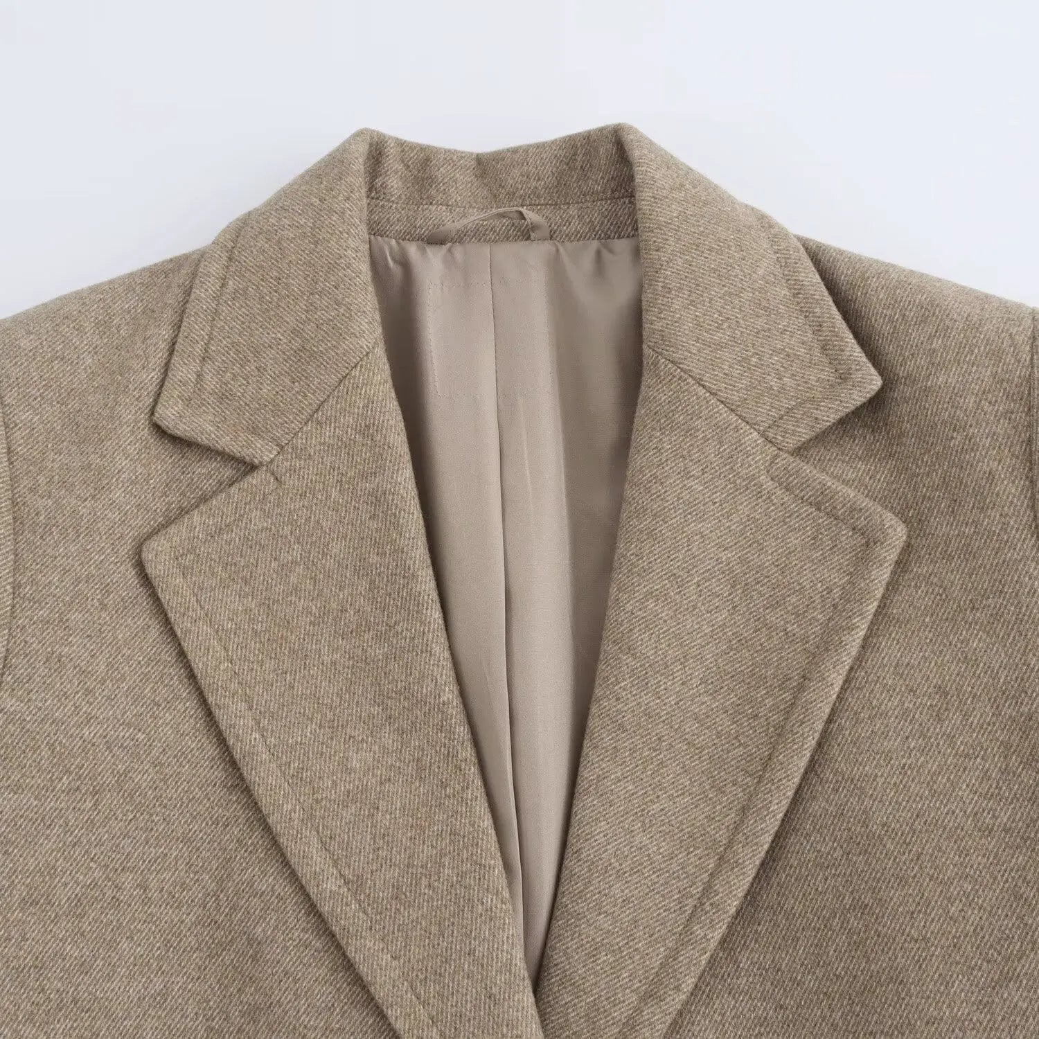 Long Wool-Blend Coat Old Money