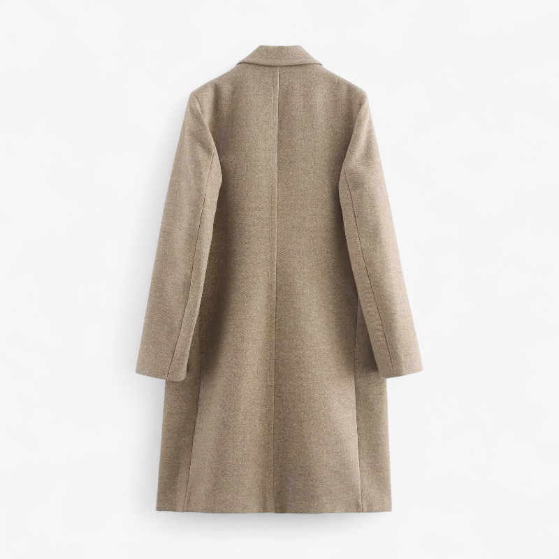 Long Wool-Blend Coat Old Money