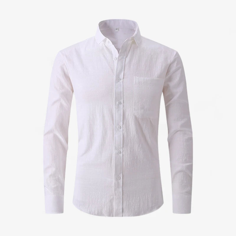 Old Money Linen Button-Down Shirt Real Old Money