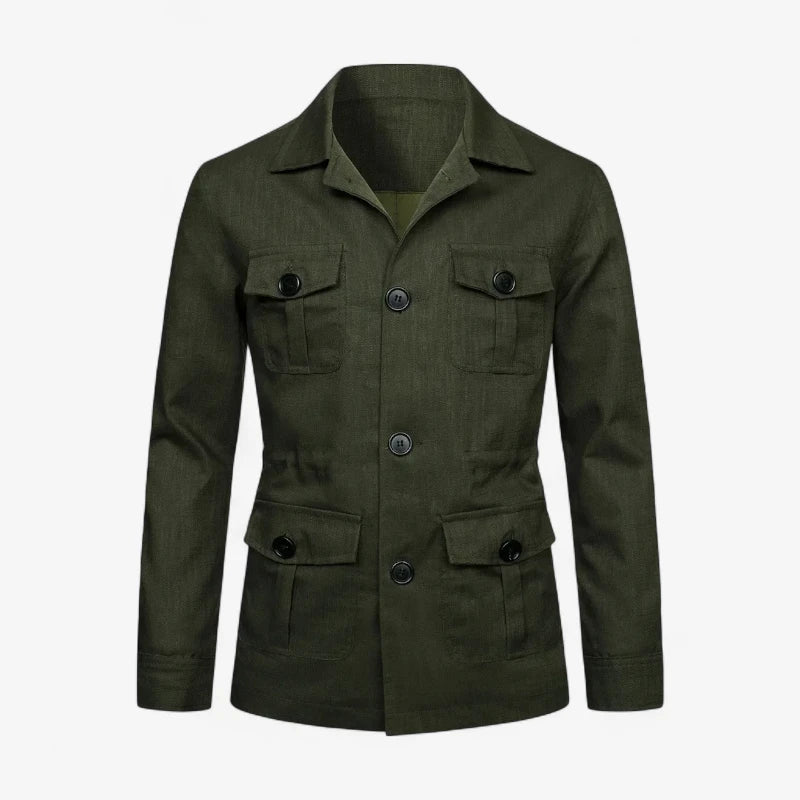 Sahara Linen Utility Jacket Real Old Money
