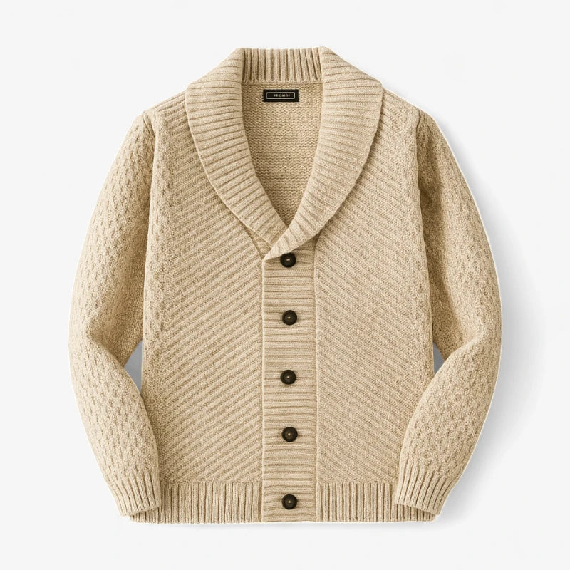 Shawl Collar Knit Cardigan Real Old Money