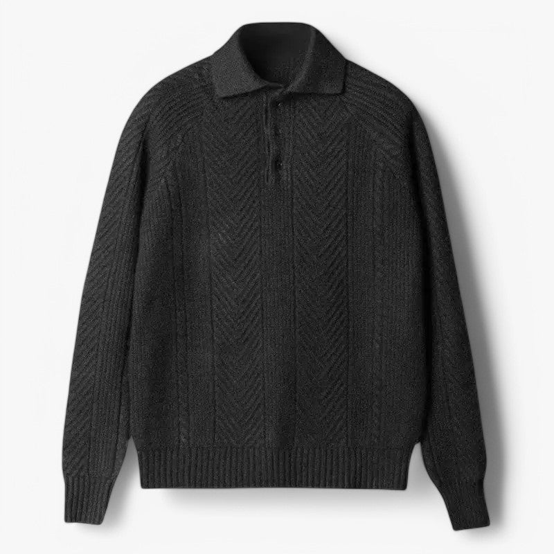 Textured Knitted Polo ROM